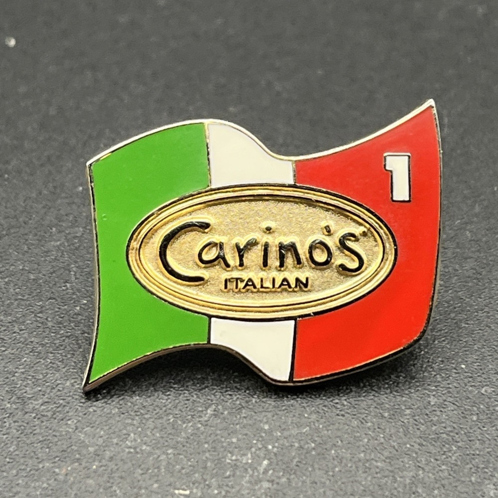 Carino's Italian‎ Restaurant Flag 1 Year Service Award Lapel Hat Pin